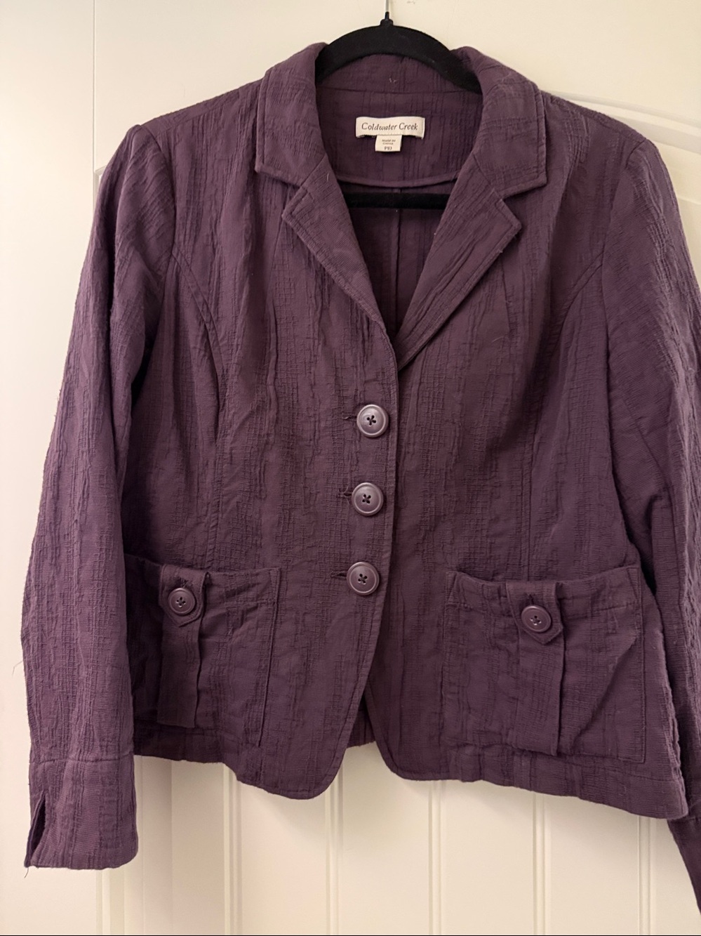 COLDWATER CREEK COTTON BLAZER